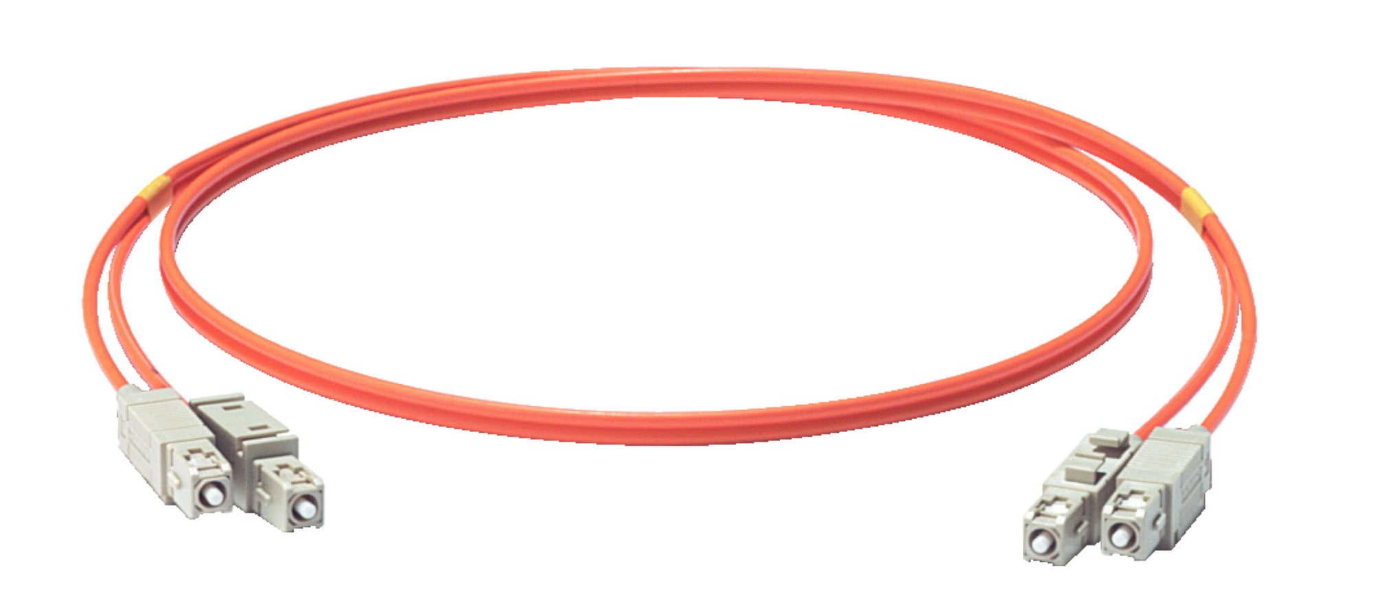 SC/SC OM2 50/125 µm duplex 10 m patchcord, LSZH Ø3 mm jacket, orange colour