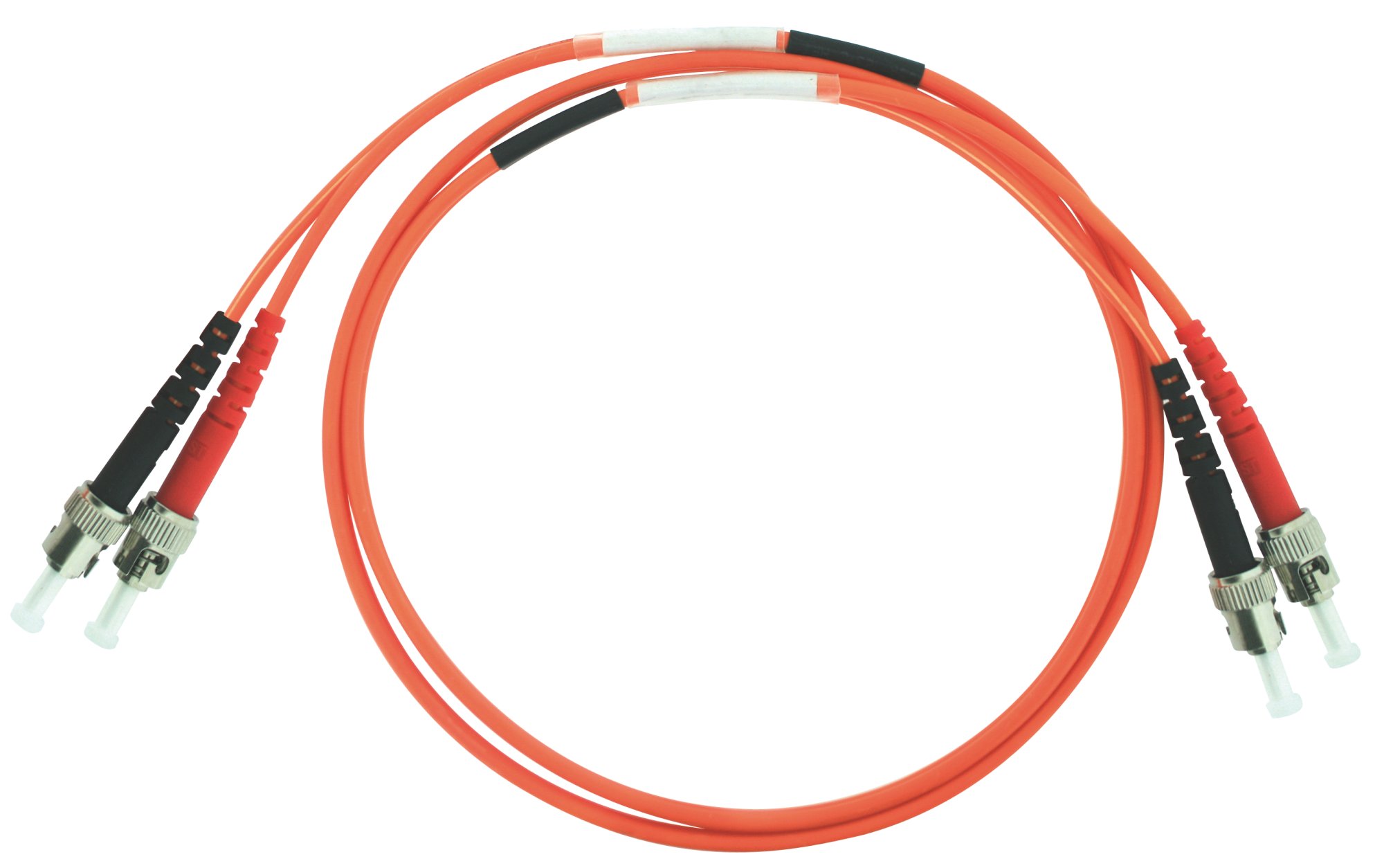 ST/ST OM1 62,5/125 µm duplex 15 m patchcord, LSZH Ø3 mm jacket, orange colour