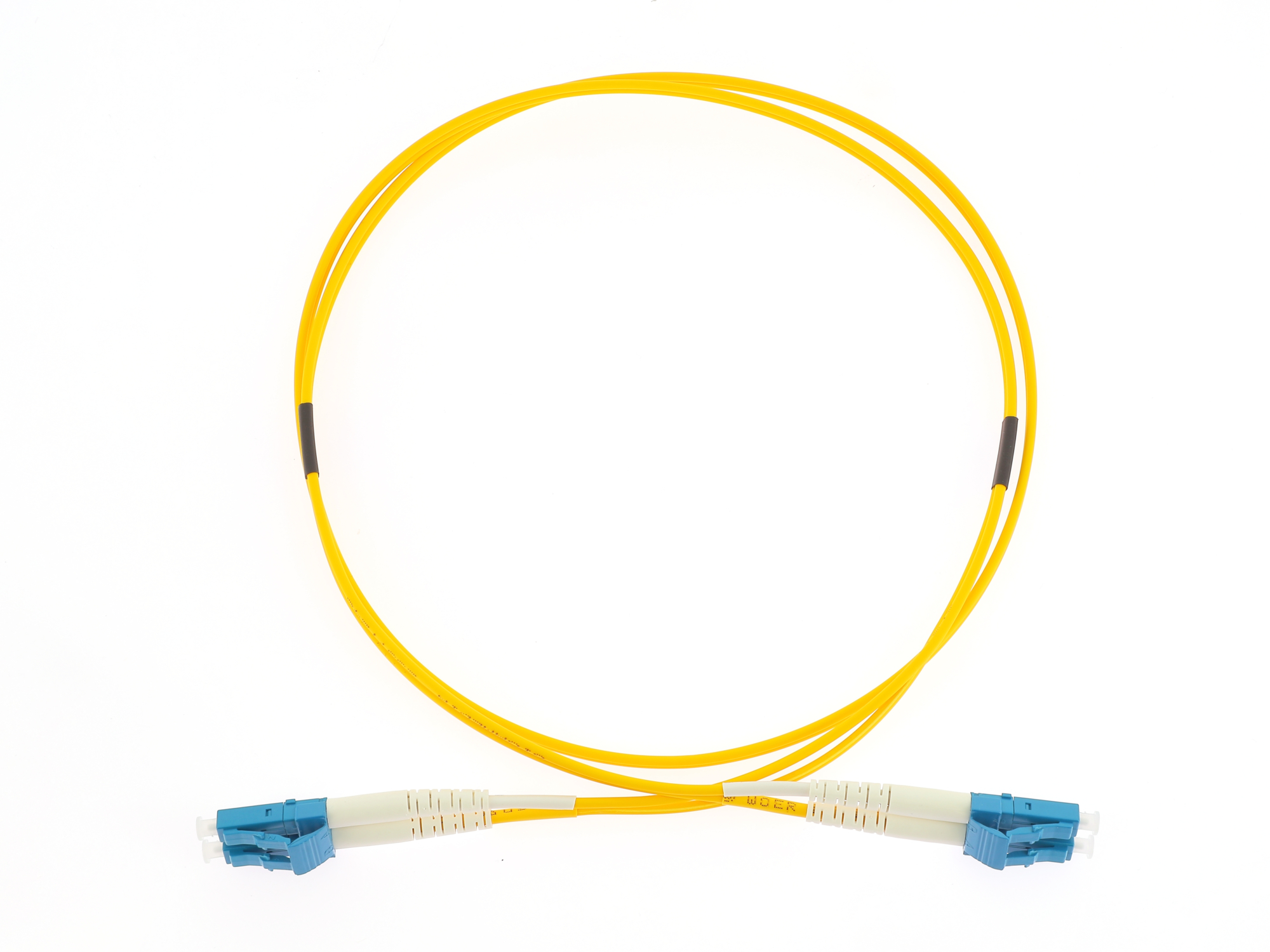 LC/LC OS2 9/125 µm duplex 2 m patchcord, LSZH Ø1,8 mm jacket, yellow colour