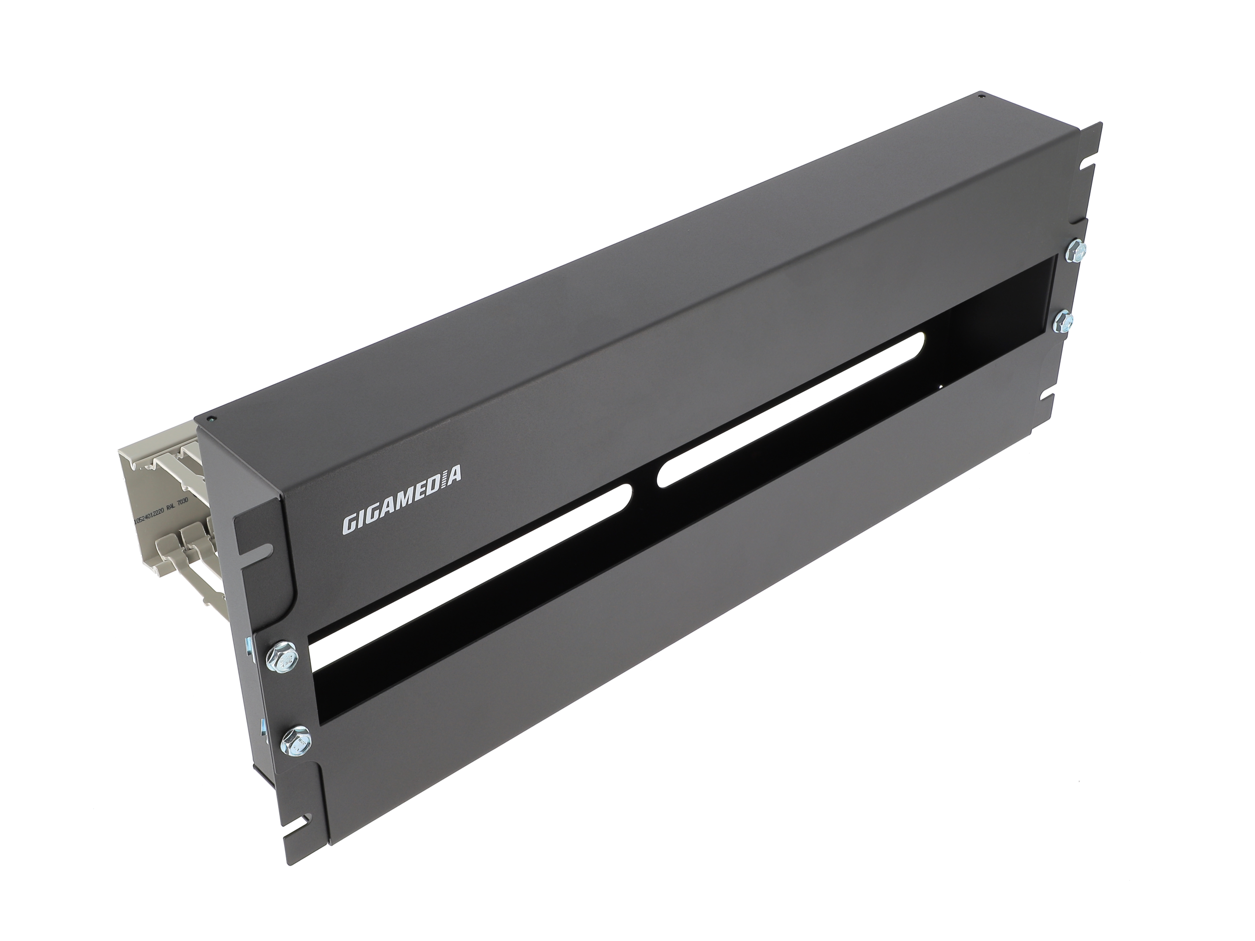 19″ DIN rail support 4U 25 modules – Black (Type B)