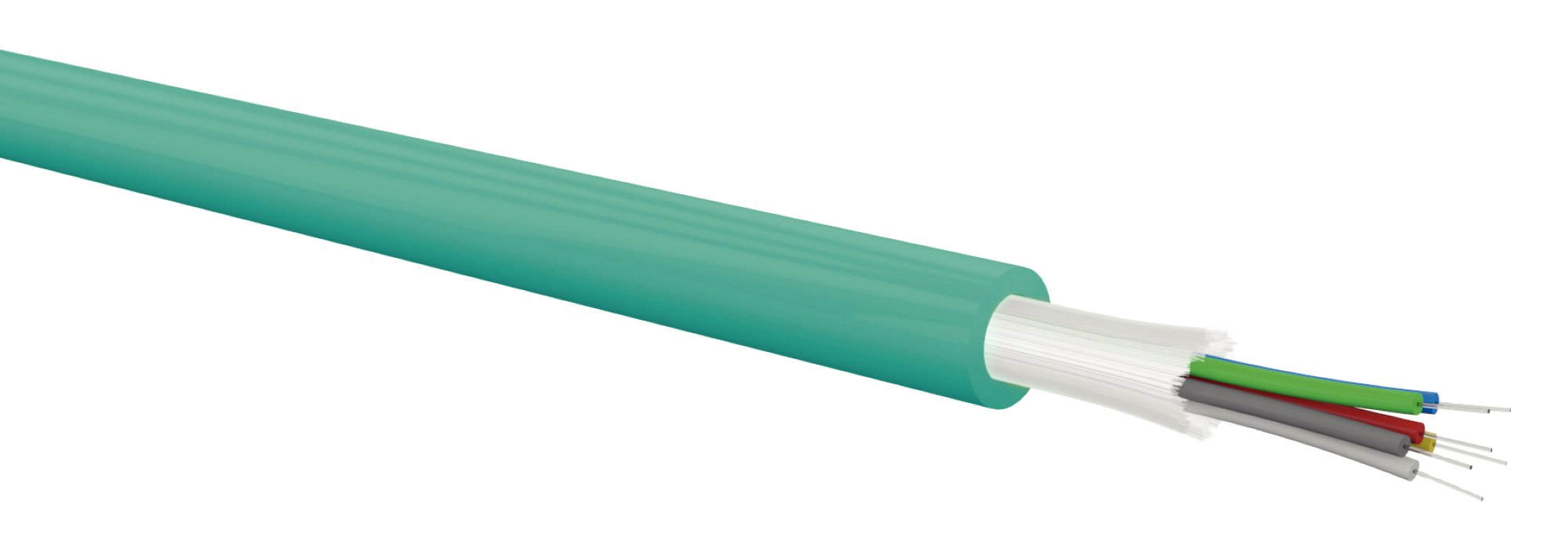 12F OM3 indoor/outdoor tight buffer cable with glass yarns LSZH Cca outer jacket