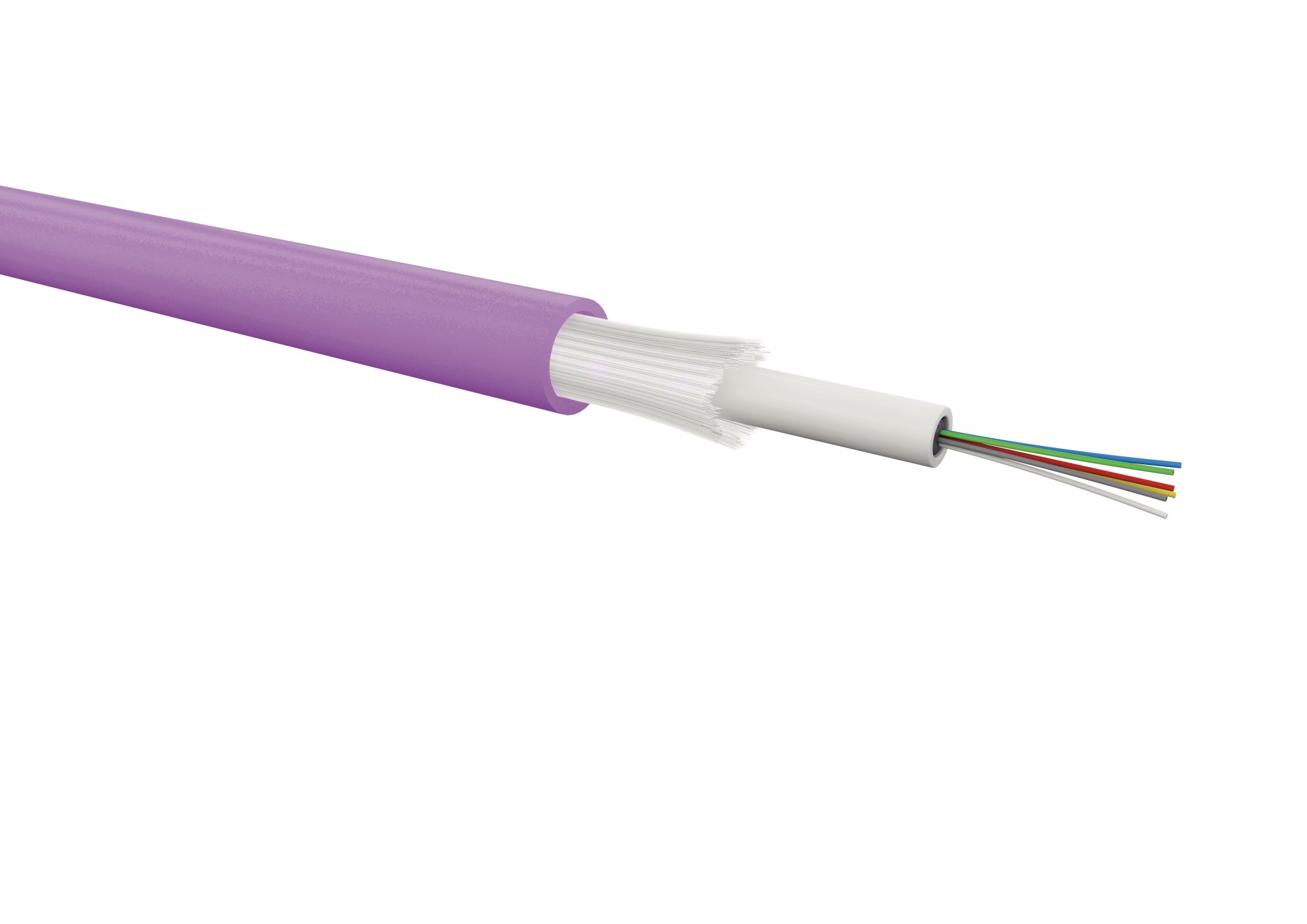 12 FO OM4 indoor/outdoor loose tube cable with glass yarns LSZH Cca outer jacket