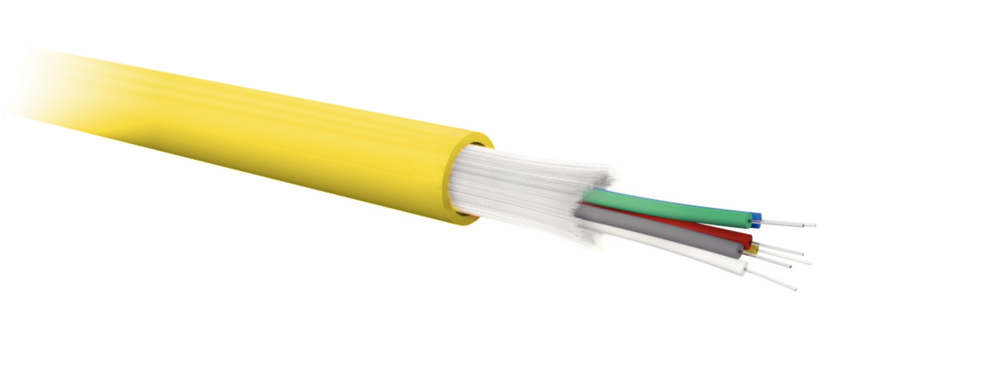 24F OS2 indoor/outdoor tight buffer cable with glass yarns LSZH Dca outer jacket