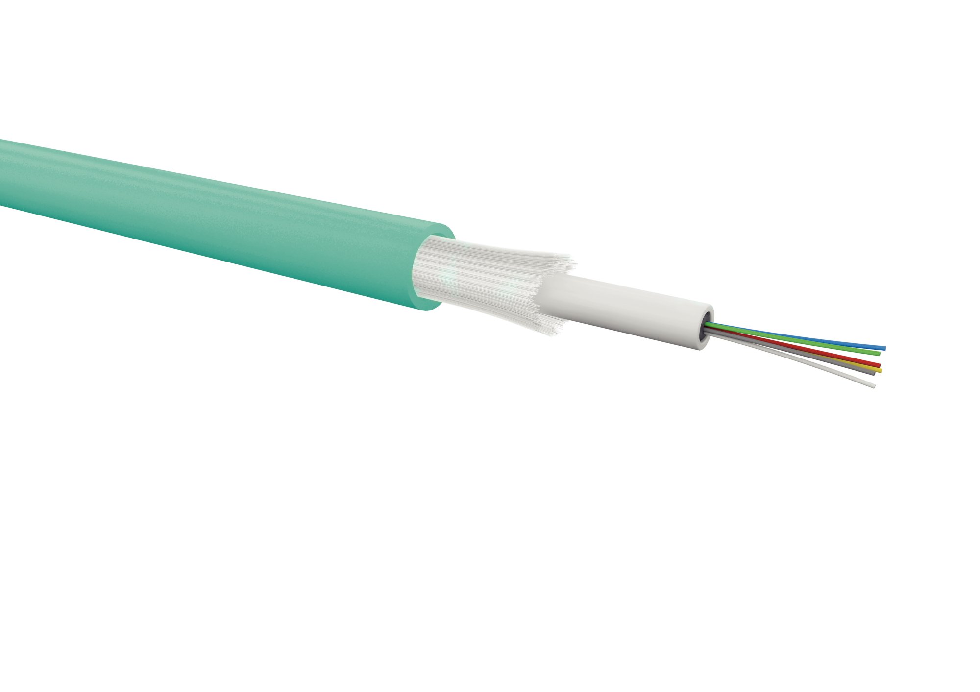 8FO OM3 indoor/outdoor loose tube cable with glass yarns LSZH B2ca outer jacket