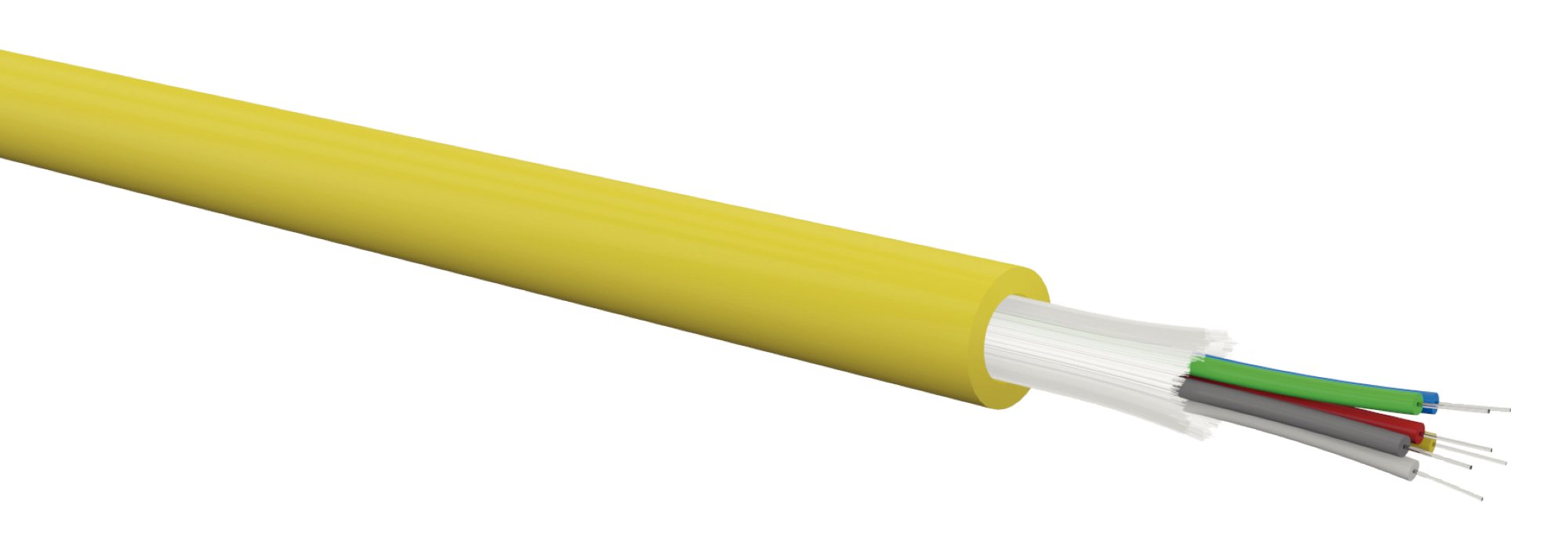 8FO OS2 indoor/outdoor tight buffer cable with glass yarns LSZH Cca outer jacket