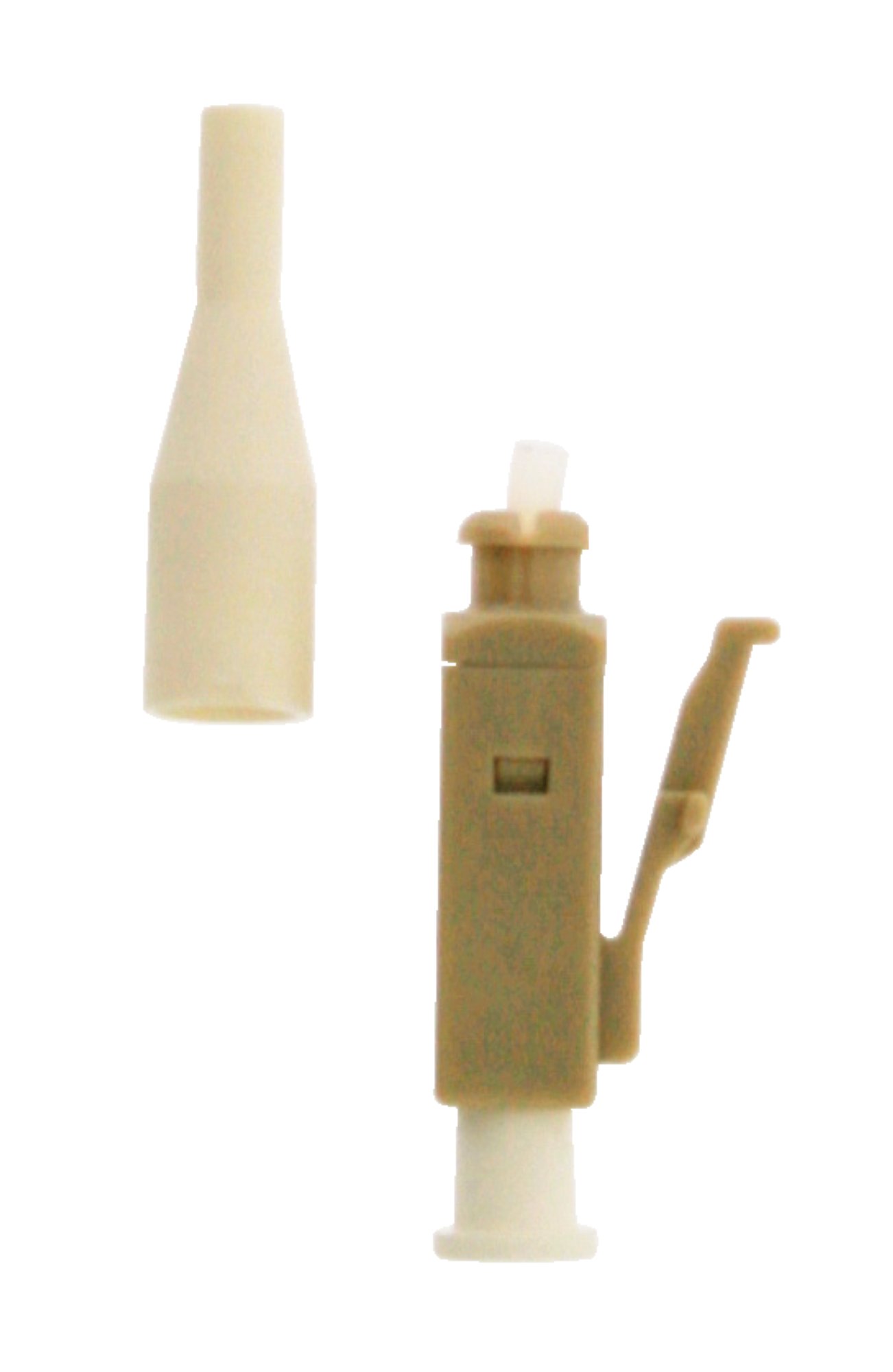 Epoxy multimode LC heat-cure connector 1,25mm with 3mm beige colour boot