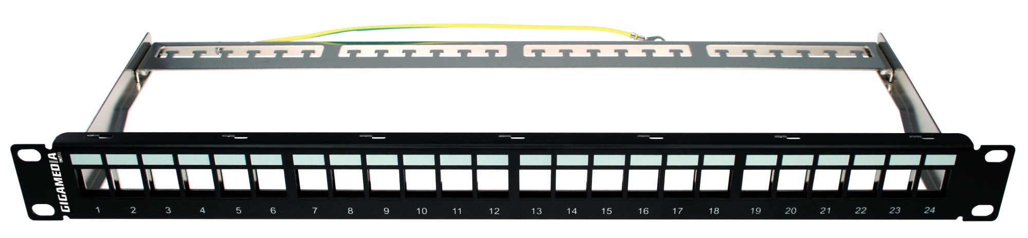 1U INITIO 24P EMPTY METAL PANEL BLACK