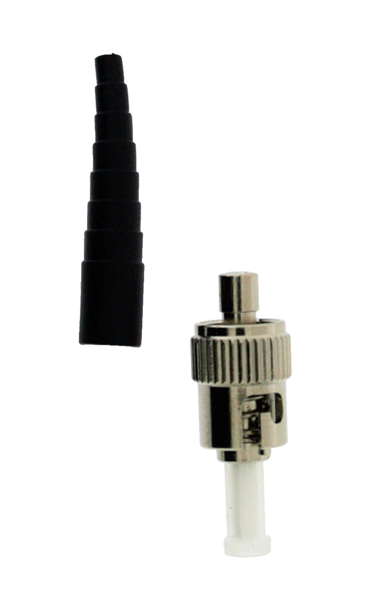 Epoxy multimode ST heat-cure connector 2,5mm with 3mm beige colour boot
